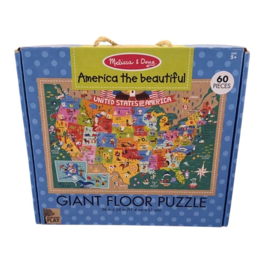 Melissa & Doug America The Beautiful Kids 60 Piece Giant Floor Puzzle.